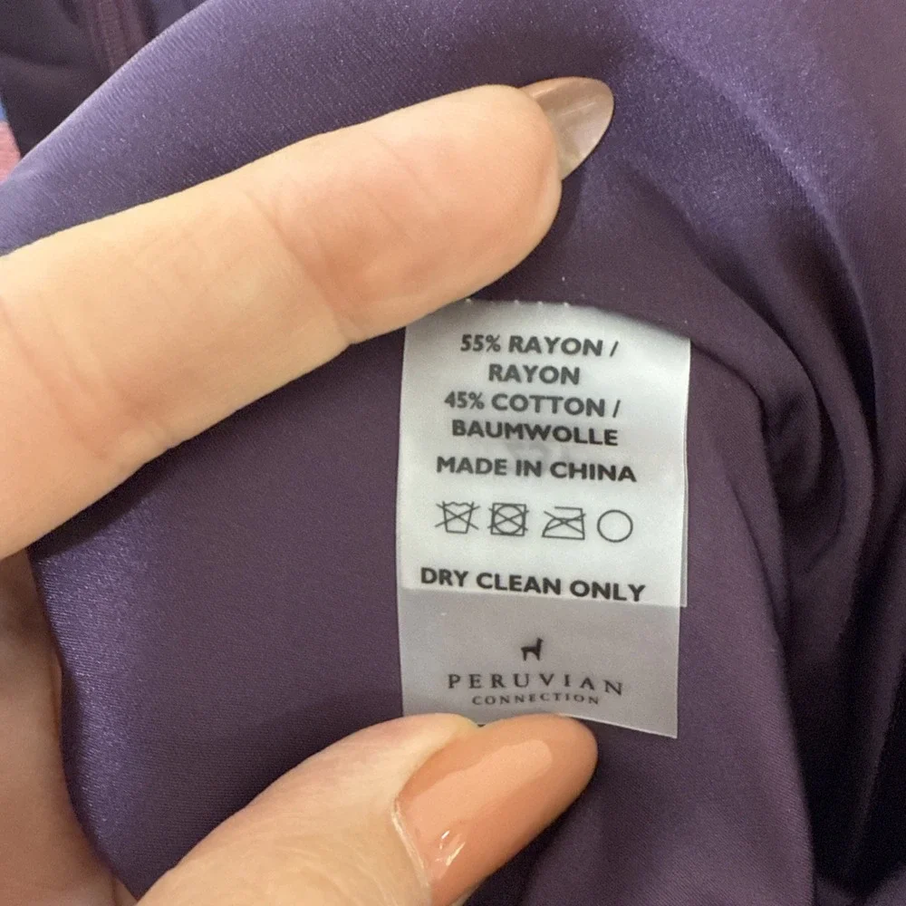 Peruvian Connection Pleated Skirt 10 Fall Dark Fairy Purple Lined Pockets A Line
